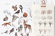 Huge Winter Woodland Scene Creator, an Animal Illustration by Busy May Studio (Thumbnail 3 of 14)