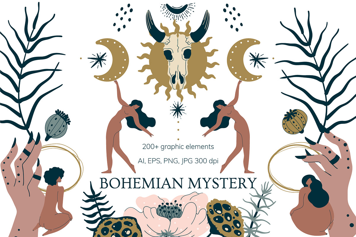 Bohemian mystery. Magical set., an Animal Illustration by Vector Mystery (Photo 1 of 9)