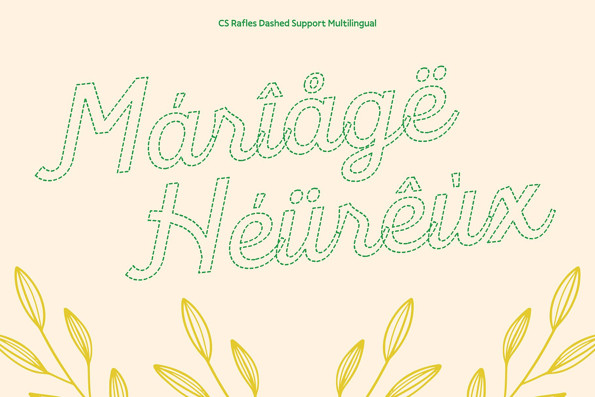 CS Rafles Dashed, a Script Font by Craft Supply Co. (Photo 7 of 8)