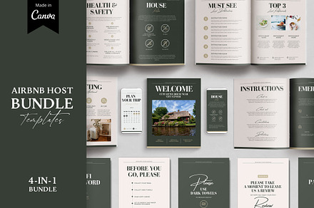 Airbnb host templates BUNDLE Canva