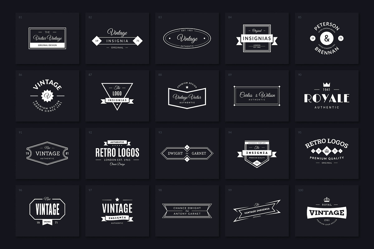 200 Vintage Logos, a Branding & Logo Template by Amito Vectors (Photo 6 of 11)