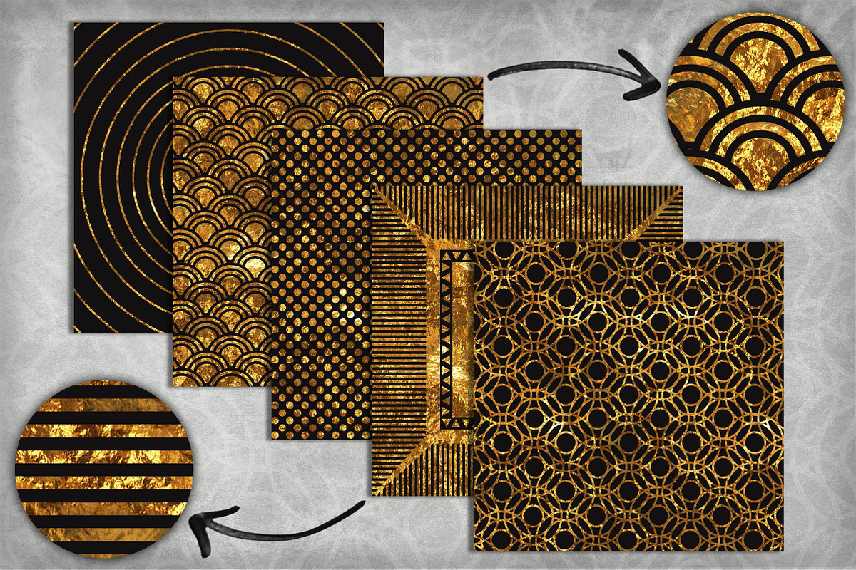Elegant Blk and Gold Pack preview 3