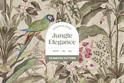 Vintage Tropical Jungle Pattern, a Pattern Graphic by Yello_illustration (Thumbnail 1 of 14)