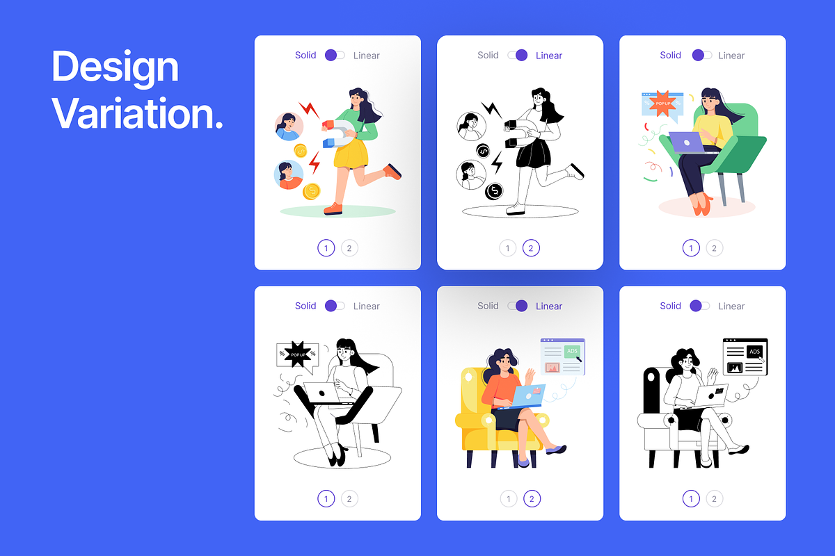Animated Sale and Marketing, a Person Illustration by Prosymbols (Photo 3 of 11)