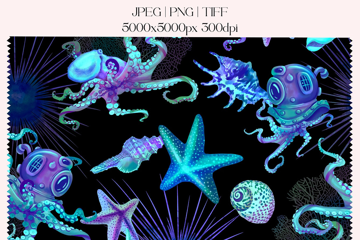 Marine Adventure - seamless pattern, a Pattern Graphic by NNclipart (Photo 7 of 9)