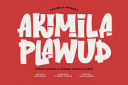 Akimila Plawud Bold Urban Display, a Handwritten Font by Maulana Creative (Thumbnail 1 of 7)