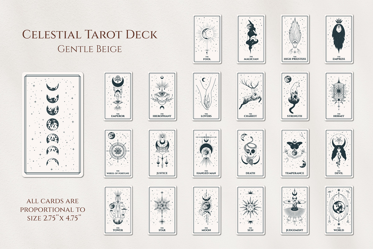 Celestial Tarot Cards - Major Arcana, an Illustration by KirillsWorkshop (Photo 3 of 9)