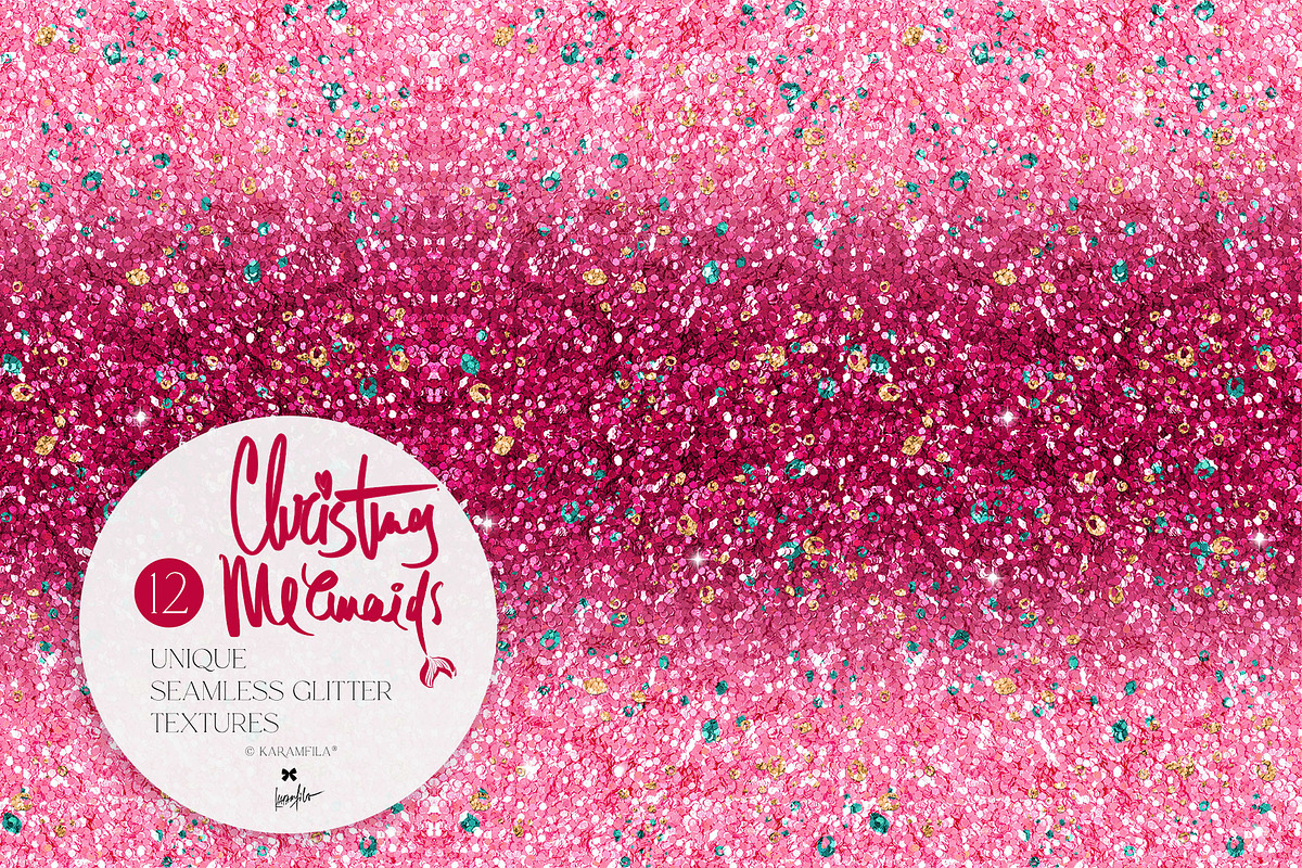 Mermaid Glitter Textures, a Pattern Graphic by KaramfilaS (Photo 14 of 15)