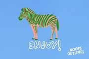 Goops Outlines! Handwritten! Font!, a Font by Studio Funshop by Kelli (Thumbnail 6 of 7)