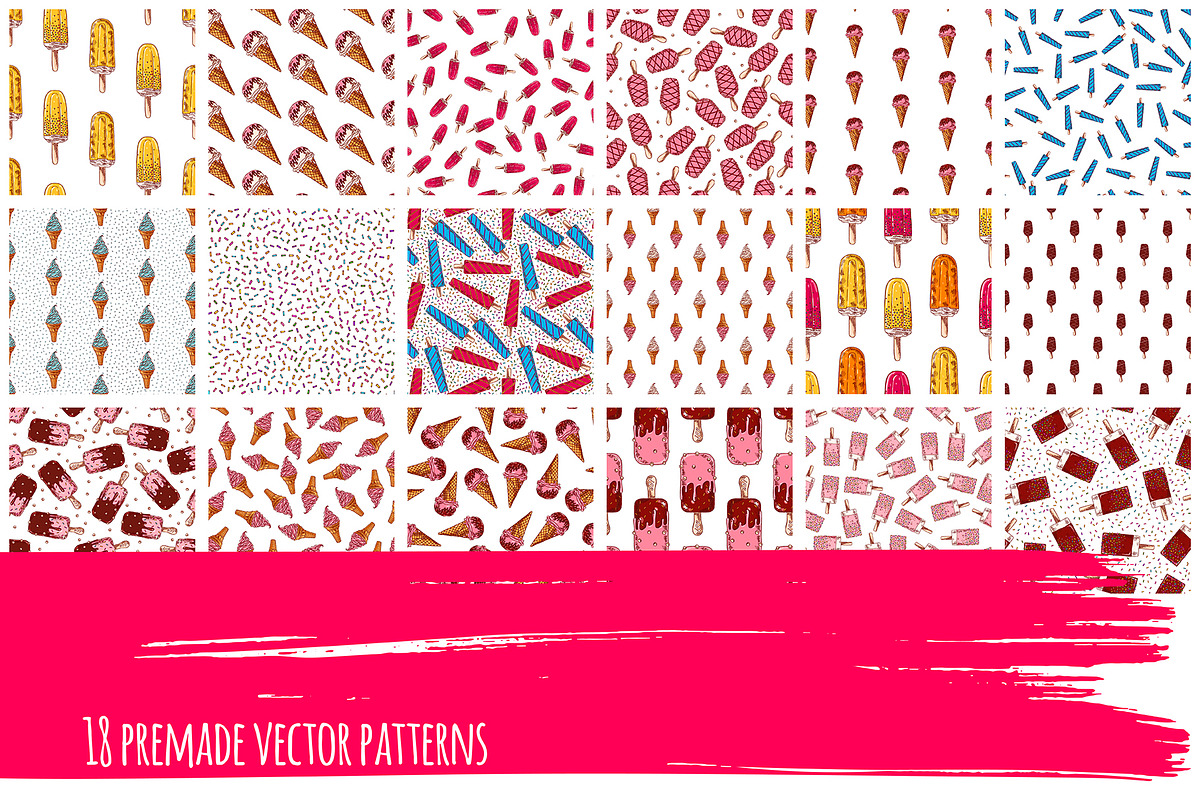 Yummy ice cream vector set., an Object Graphic by rubinat (Photo 6 of 6)
