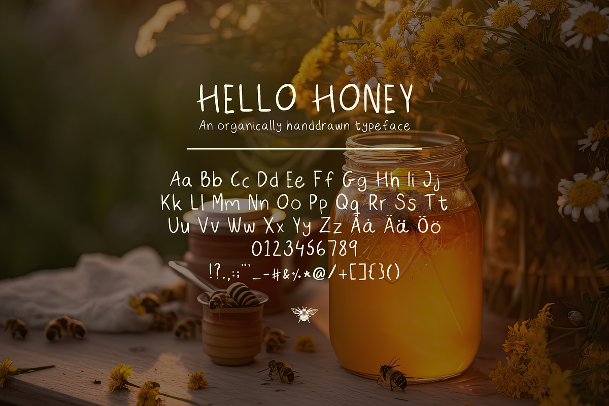 HELLO HONEY ORGANIC TYPEFACE, a Handwritten Font by Caroline Holm Design (Photo 2 of 5)