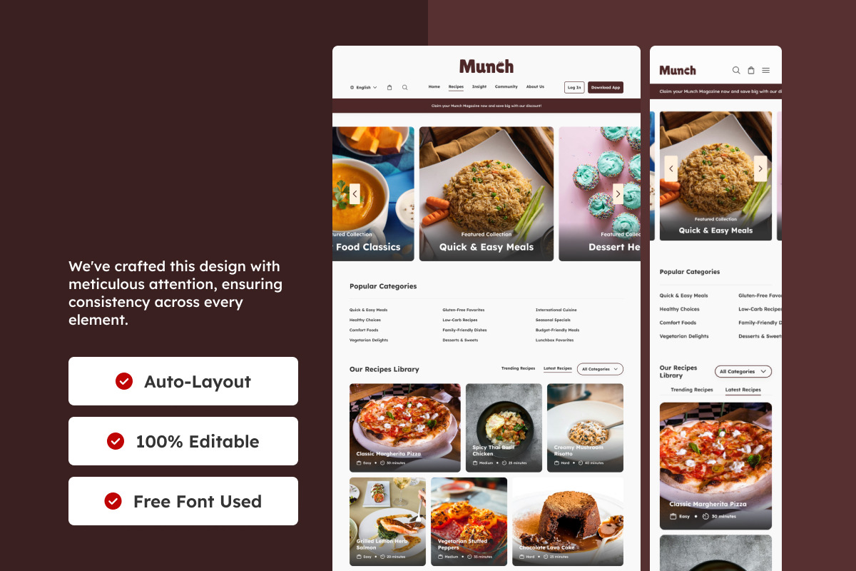 Munch - Food Recipe Landing Page, a Landing Page Template by twinstd (Photo 2 of 5)