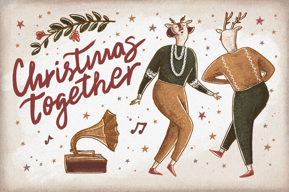 Christmas together, an Animal Illustration by Yeticrab (Photo 1 of 13)