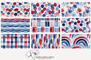70 red white blue seamless pattern, a Pattern Graphic by Poppy Lane Studio (Thumbnail 4 of 10)