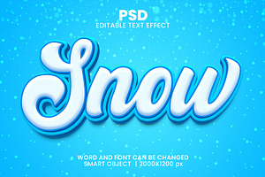 Snow Winter 3d Text Effect Style, a Layer Style Add-On by bdrobin