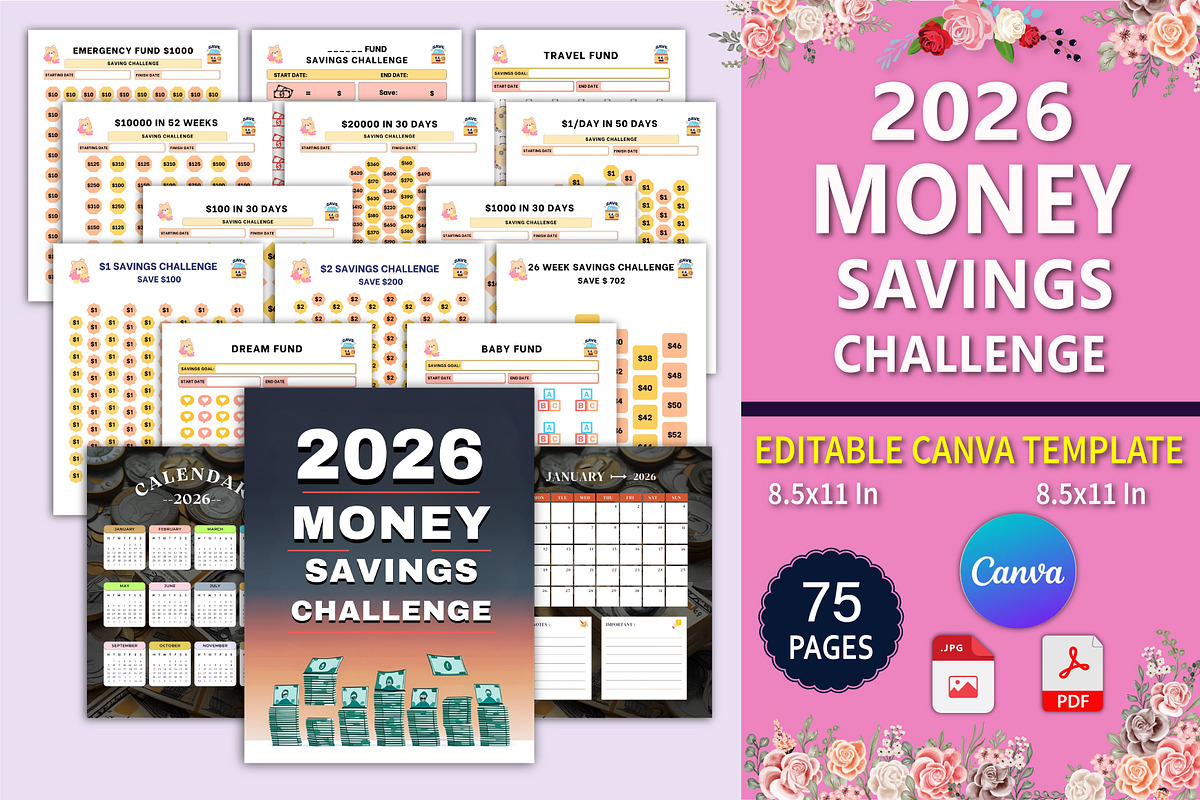 2026 Money Savings Challenge Planner