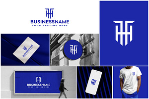 TH, HT letter logo design, a Branding & Logo Template by Team_Ultra_Graphics