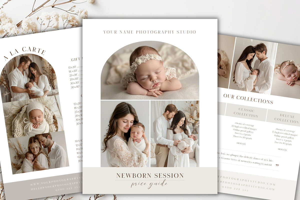 Newborn Pricing Guide for Canva, a Templates & Theme by Princess & the Pea Design (Photo 2 of 6)
