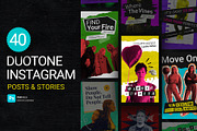 Duotone Instagram Templates, a Social Media Template by Pixflow (Thumbnail 1 of 8)