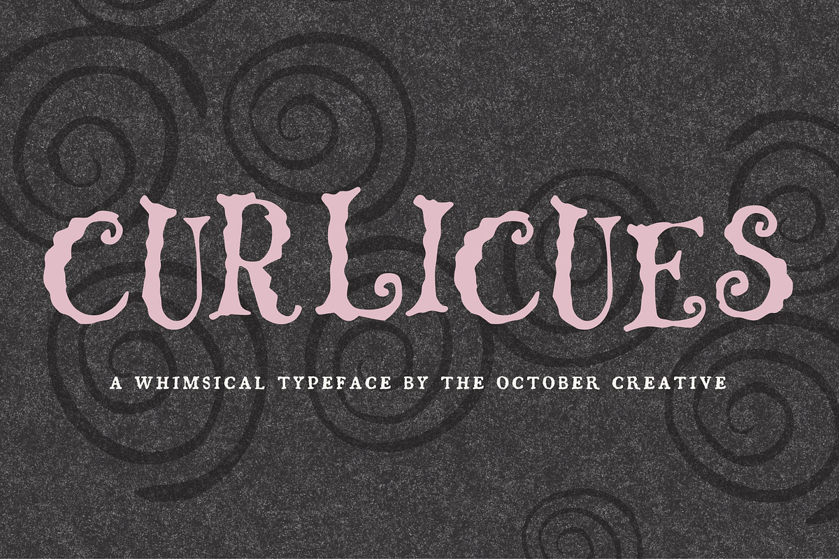 Curlicues Kooky Display Font, a Handwritten Font by The October Creative (Photo 1 of 8)