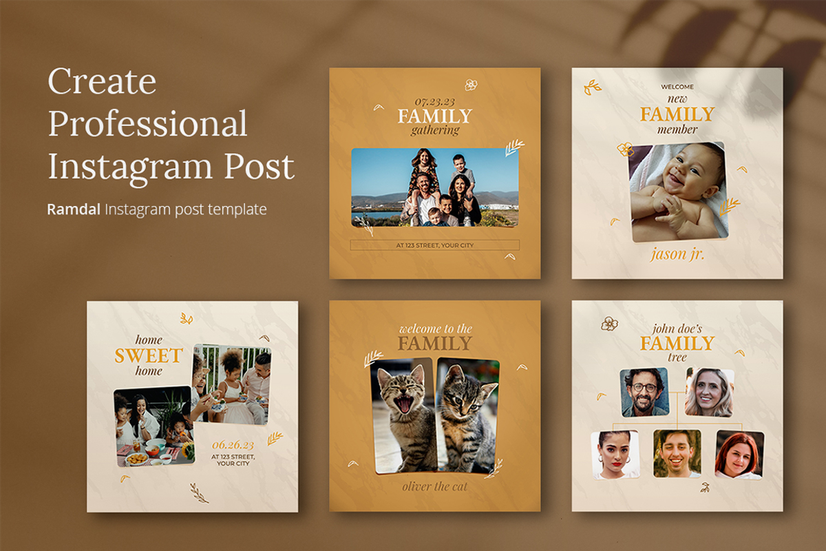 Family Photo Collage Instagram Post, a Social Media Template by Lettha-Studio (Photo 4 of 4)