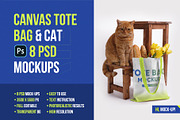 Canvas Tote Bag Mockups Vol 2, a Product Mockup by Hi, Mock-Up! (Thumbnail 1 of 9)