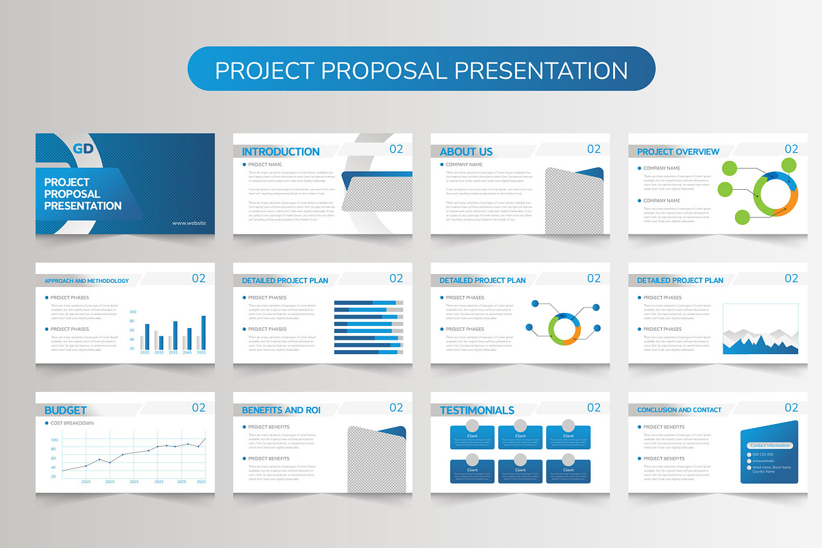 Project proposal Presentation Slide, a Graphic by Kazi Hossain