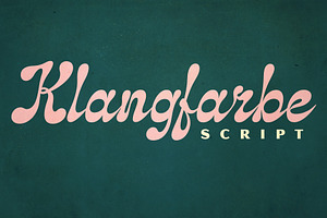 Klangfarbe Script Font, a Script Font by Mysterylab Designs