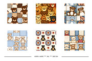 Teddy Bears in Retro Art Styles, a Pattern Graphic by karenfoleyphoto (Thumbnail 8 of 13)