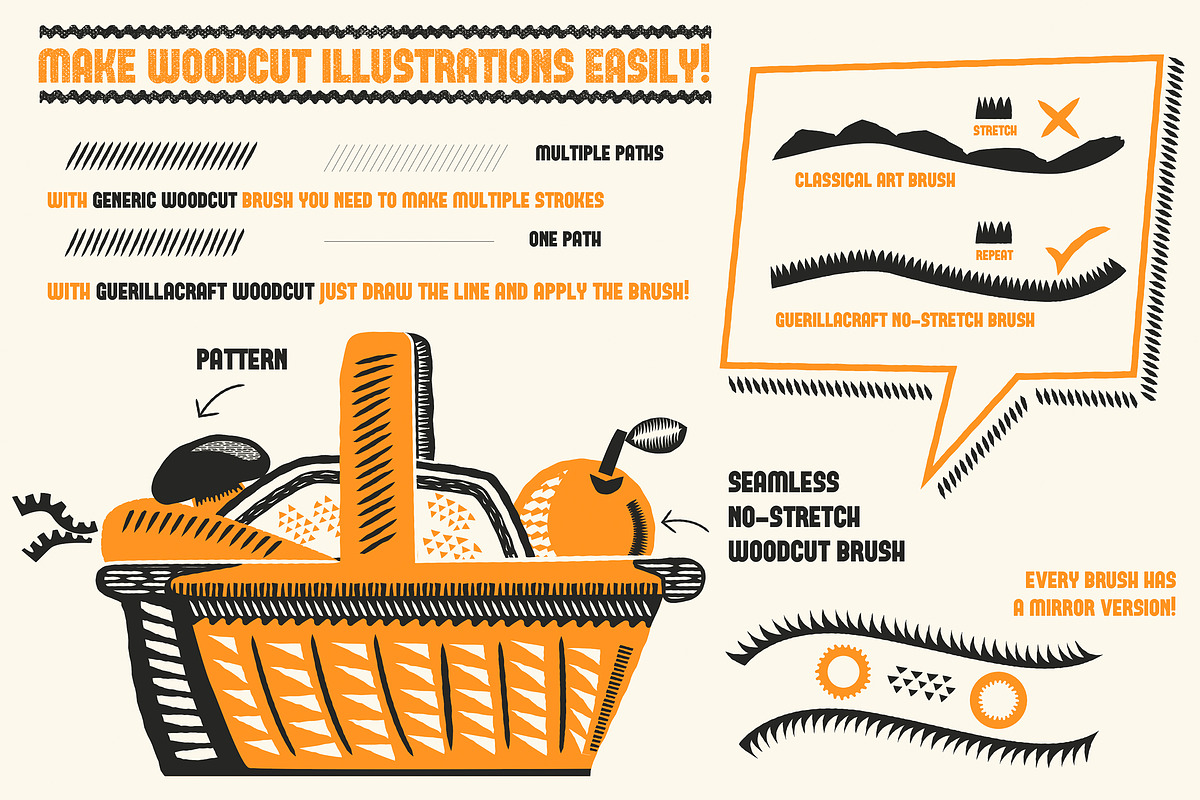 Cookbook for Woodcuts | Brushes, a Brush Add-On by Guerillacraft (Photo 4 of 6)