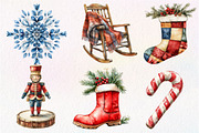Vintage Christmas Elements Clipart, an Illustration by Dream Creation (Thumbnail 3 of 6)