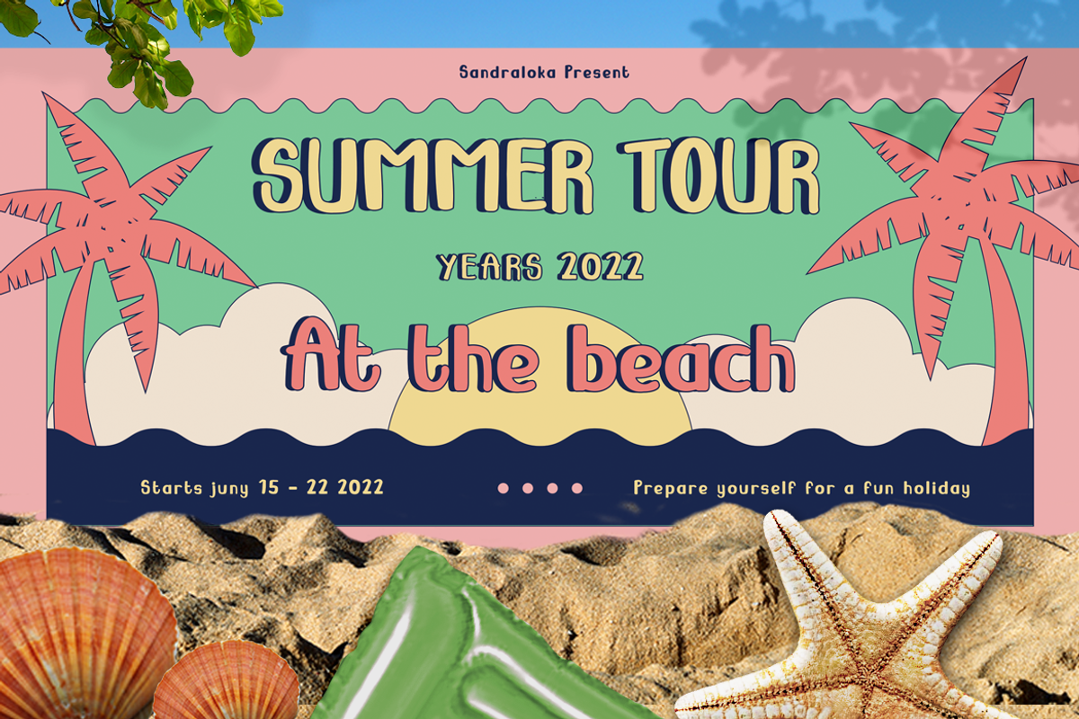 Sandraloka - Traveling Kids Font, a Sans Serif Font by Modestype Studio (Photo 5 of 10)