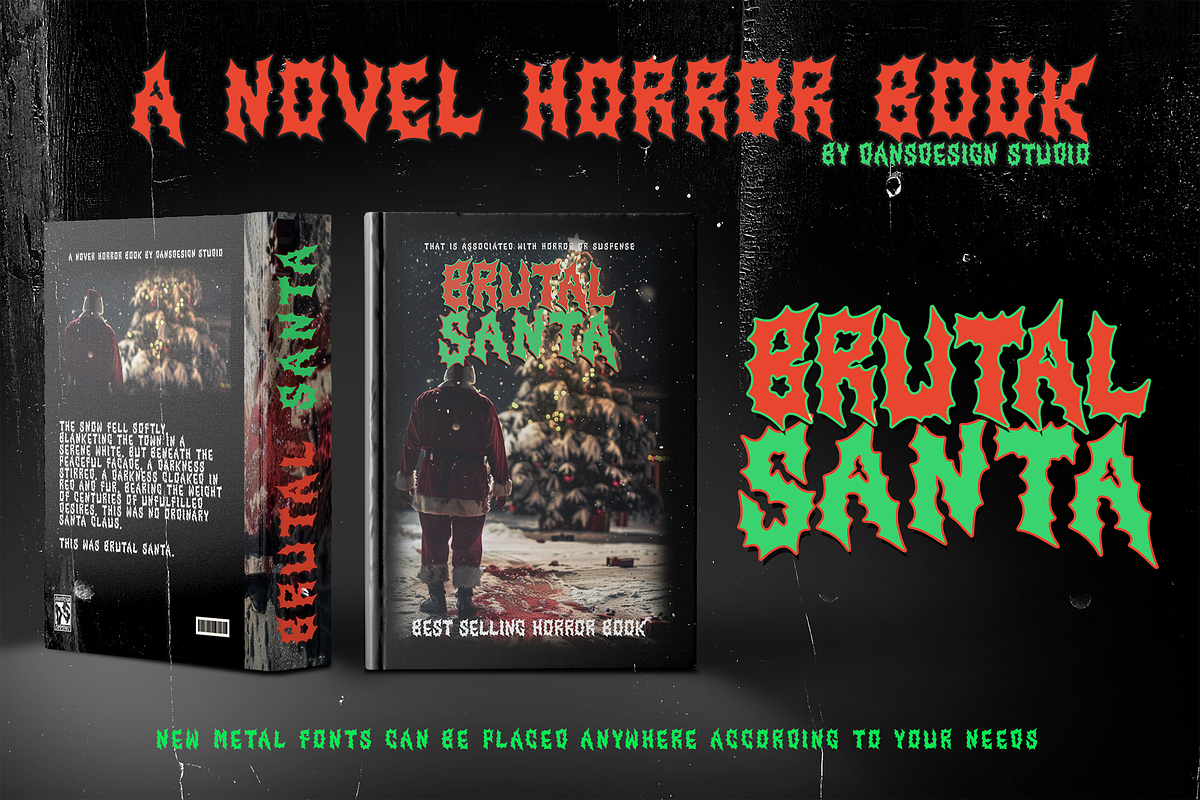 Xmas Crash Metal Horror Graffiti, a Blackletter Font by dansdesign (Photo 3 of 9)