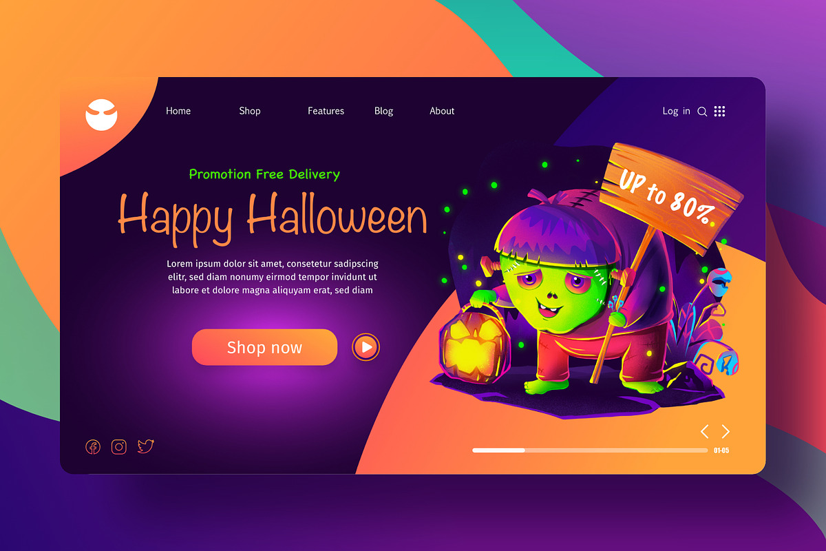 illustration of Happy halloween, a Decorative Illustration by Artmeesri (Photo 1 of 3)