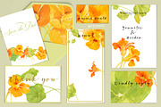 NASTURTIUM flowers-WatercolorClipart, an Illustration by watercolorwild.graphics (Thumbnail 2 of 7)