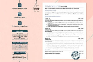 ATS Resume Template in word, docs