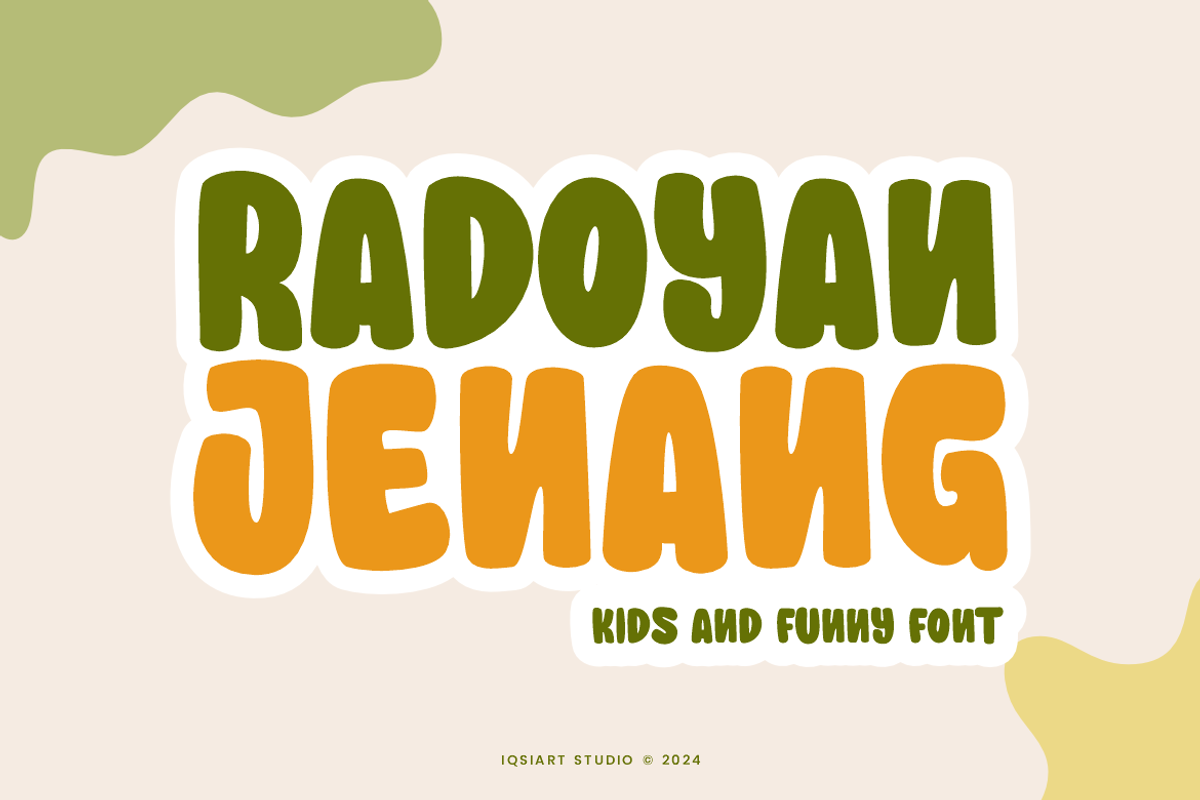 Radoyan Jenang - Kids Font, a Sans Serif Font by Iqsiart Studio (Photo 1 of 6)