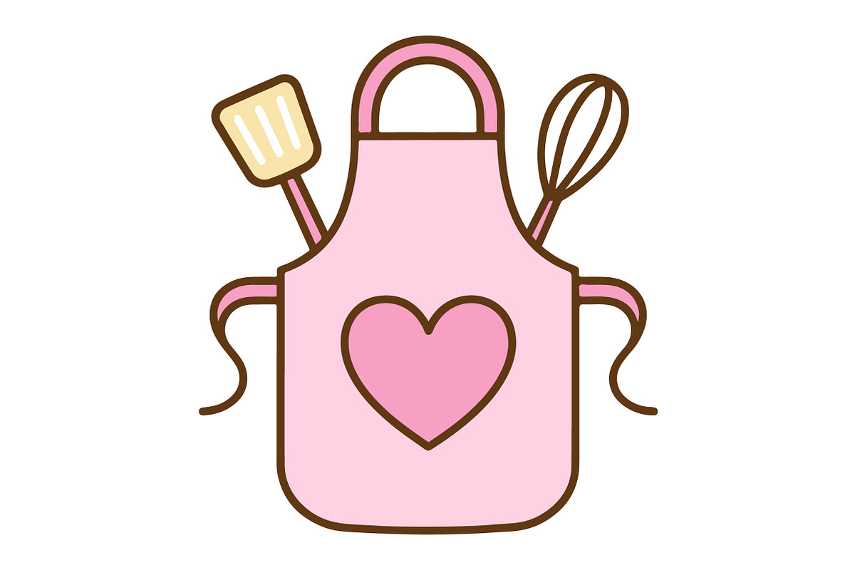 Cute Mom Kitchen Apron SVG, an Object Graphic by Creative Art (Photo 1 of 6)