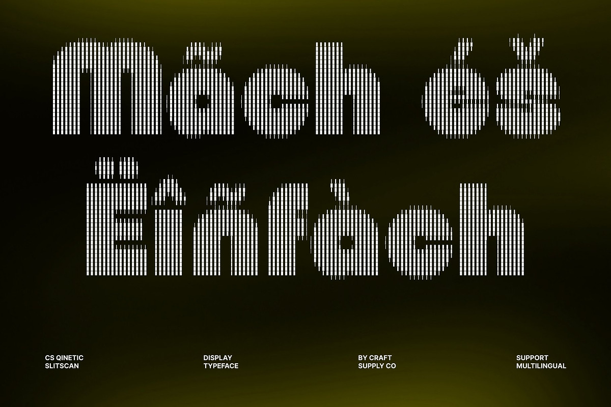CS Qinetic Slitscan, a Sans Serif Font by Craft Supply Co. (Photo 7 of 8)
