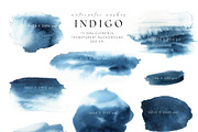 Indigo Blue Watercolor Washes, a Texture Graphic by Kolorata Art (Thumbnail 2 of 5)