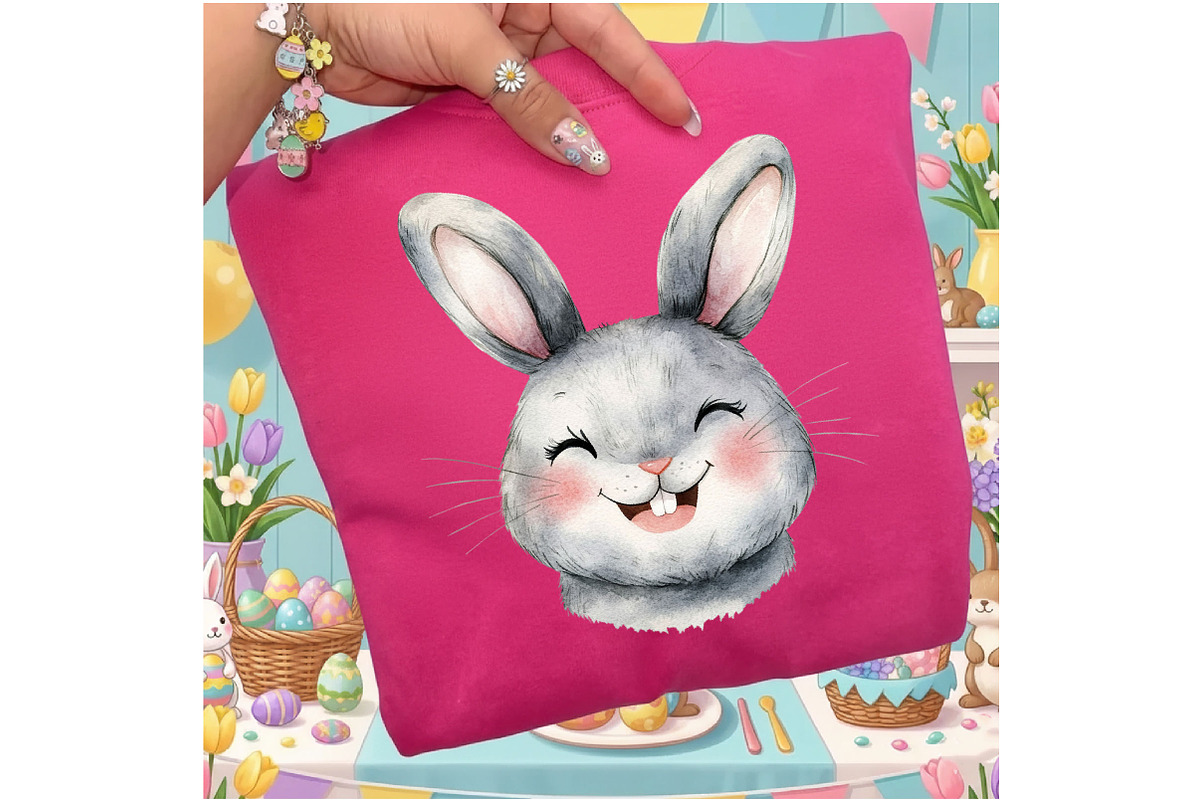 Glitter Easter Bunny Coquette Png, an Illustration by Designking (Photo 4 of 4)