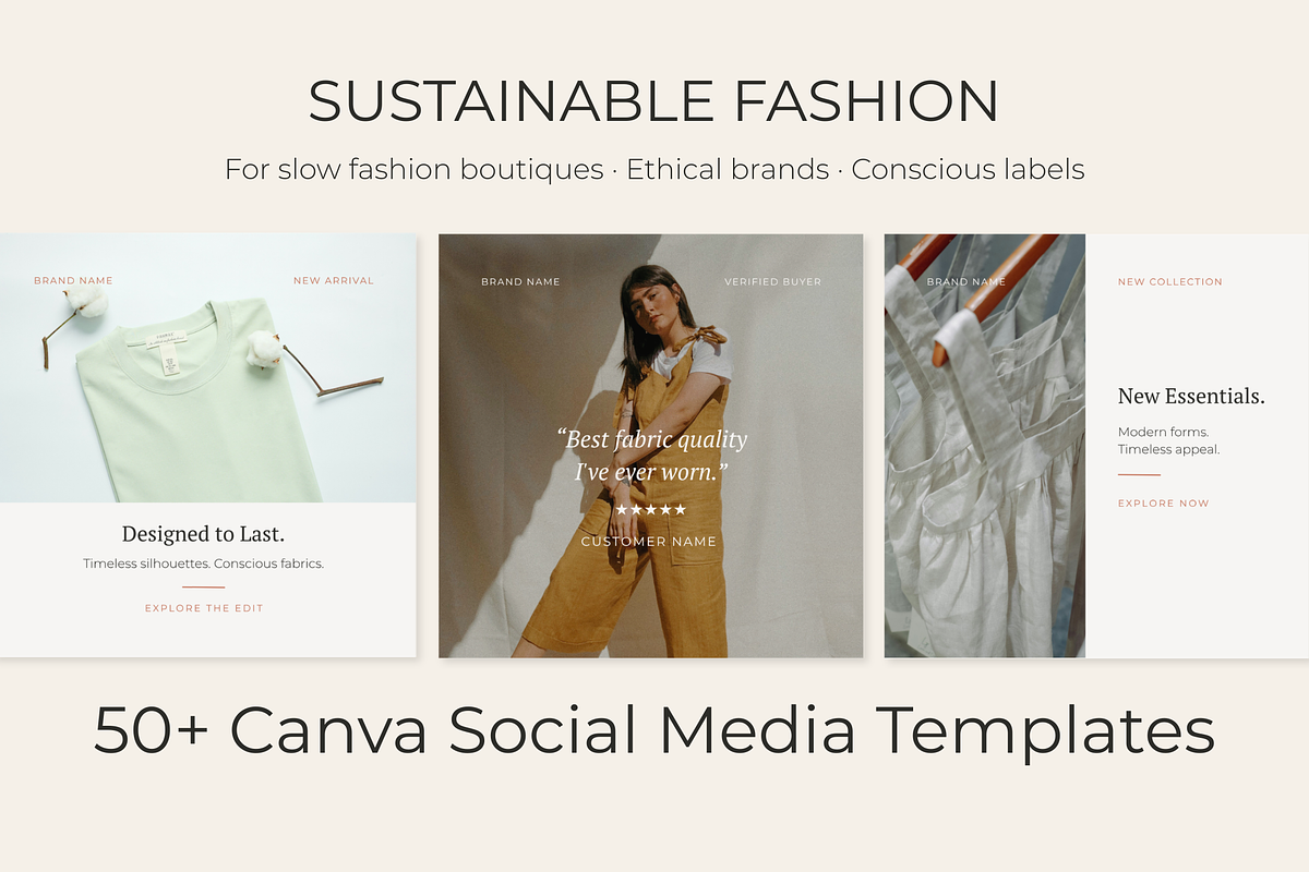 Sustainable Fashion Instagram Kit, a Social Media Template by Kriti Designs (Photo 1 of 9)