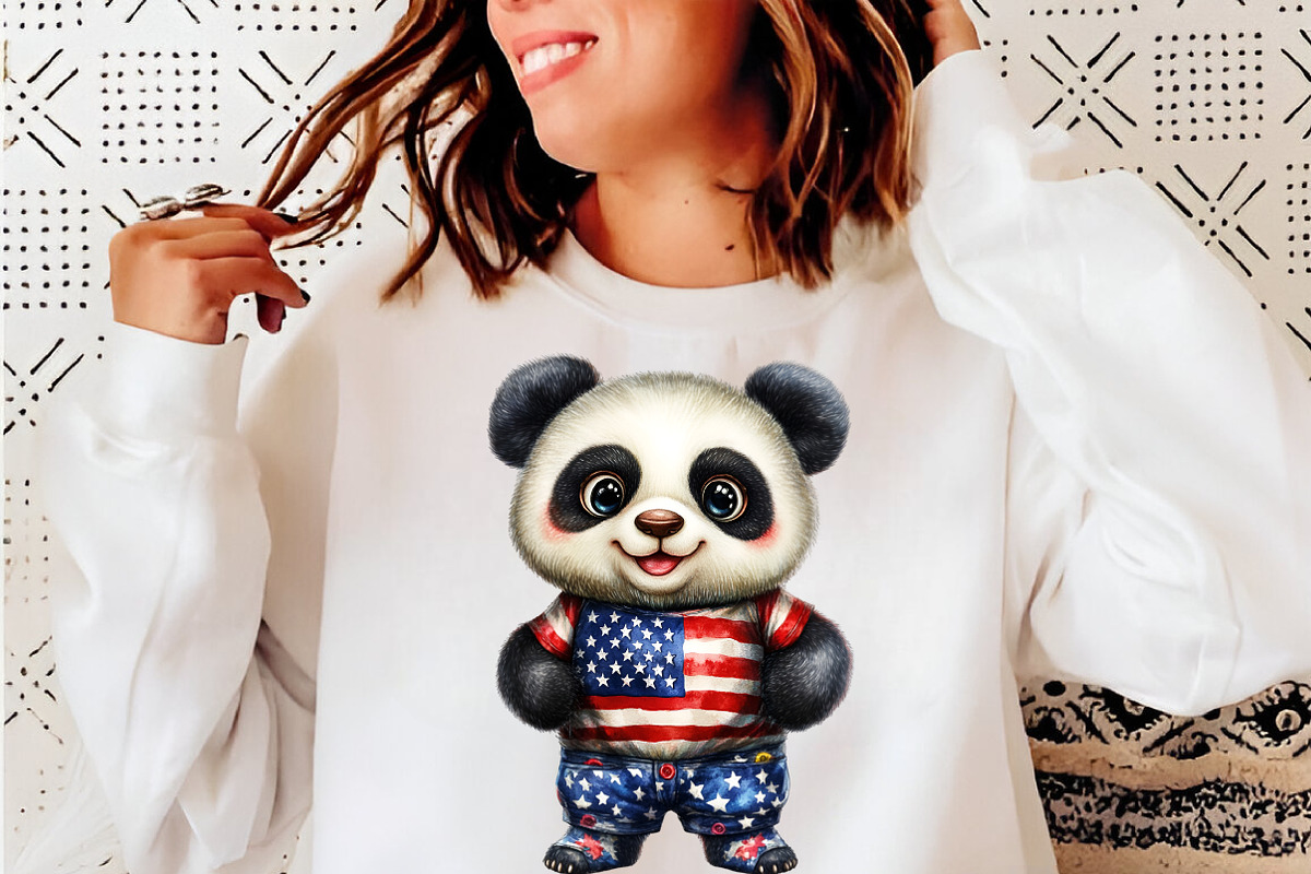 4th Of July Panda Sublimation Png, an Illustration by SinaCreation (Photo 7 of 9)