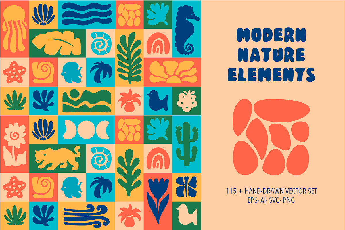 Floral & Wildlife Mosaic. Design Kit, a Pattern Graphic by Lettering_Logo (Photo 1 of 12)