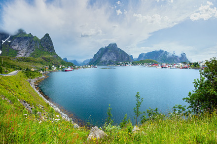 Summer village Reine (Lofoten, Norway)., a Nature Photo by YuriyB