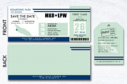 Boarding Pass Wedding Save the Date, an Invitation Template by La Bella Rue (Thumbnail 2 of 3)