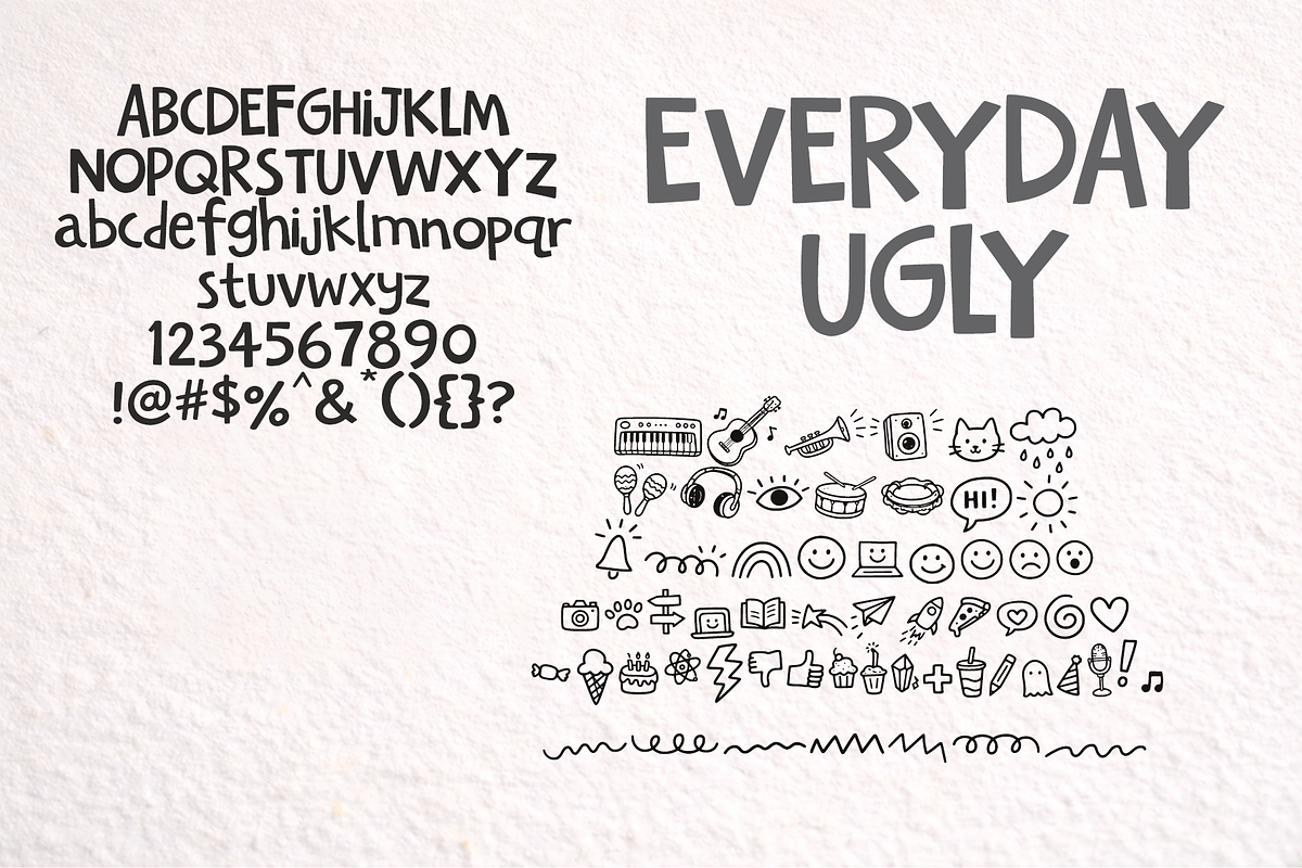 Everyday Ugly – Handwritten Font, a Handwritten Font by cocodesign (Photo 6 of 8)