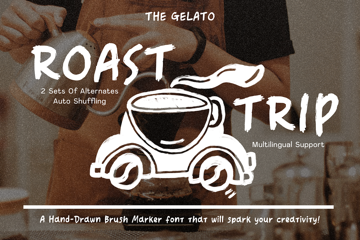 Roast Trip Handwritten Brush Font, a Handwritten Font by The Gelato Type (Photo 10 of 12)