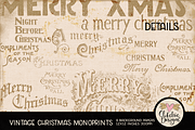 Vintage Christmas Monoprint Papers, a Texture Graphic by Clikchic Designs (Thumbnail 5 of 6)