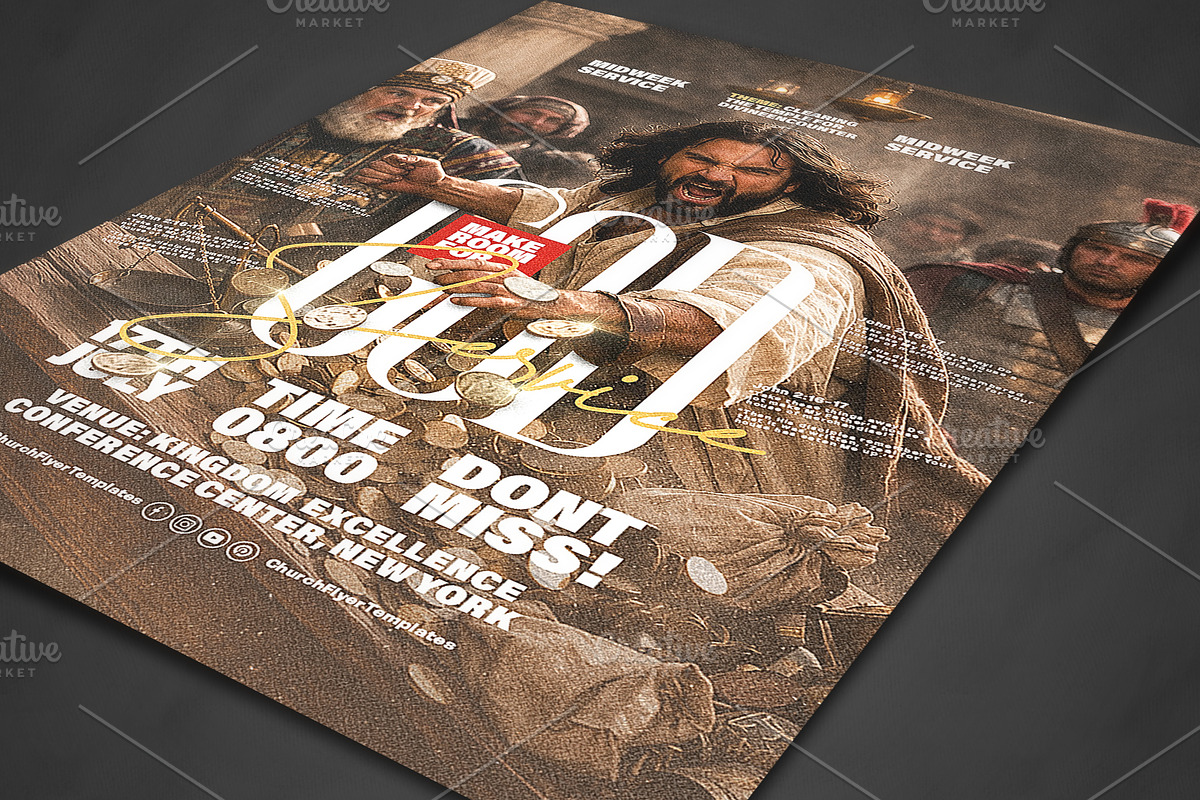 Make Room for God Church Flyer PSD, a Social Media Template by church flyer templates (Photo 3 of 12)